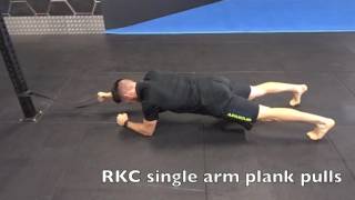 RKC single arm plank pulls