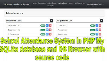 School Attendance System in PHP My SQLite database and DB Browser with source code