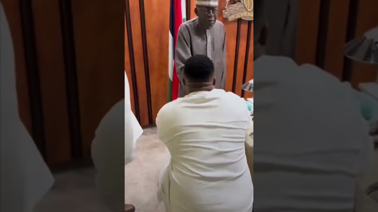 CUBANA CHIEF PRIEST AUDACIOUSLY RUBS SHOULDERS WITH PRESIDENT TINUBU.