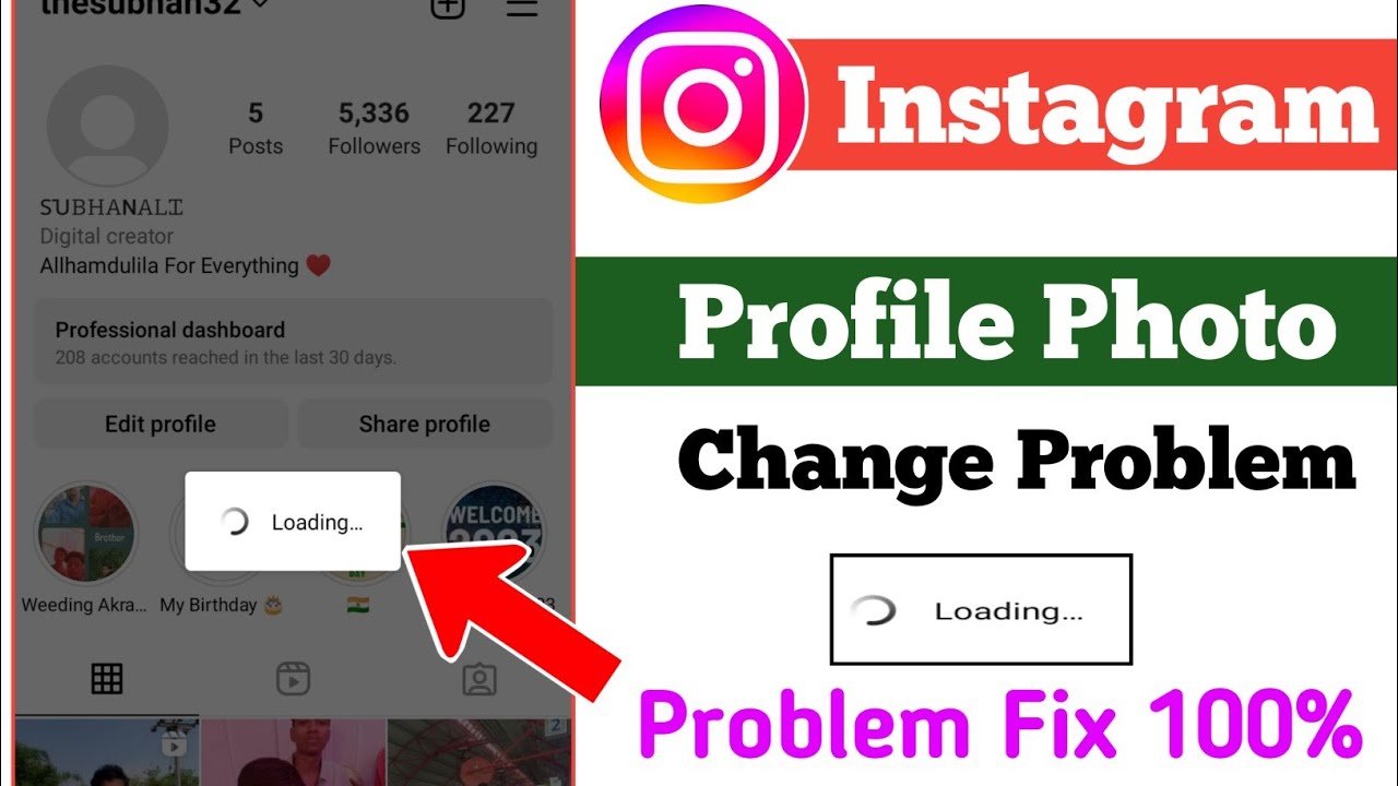 Instagram Profile Photo Change Problem || Instagram Photo Change ...
