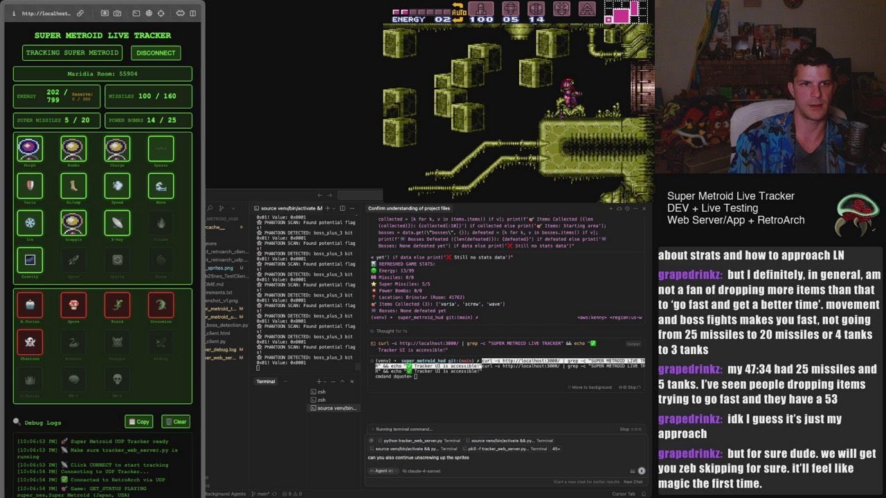 Super Metroid Live Tracker Dev + Run