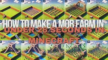 How to make a mob farm in UNDER 26 SECONDS IN MINECRAFT