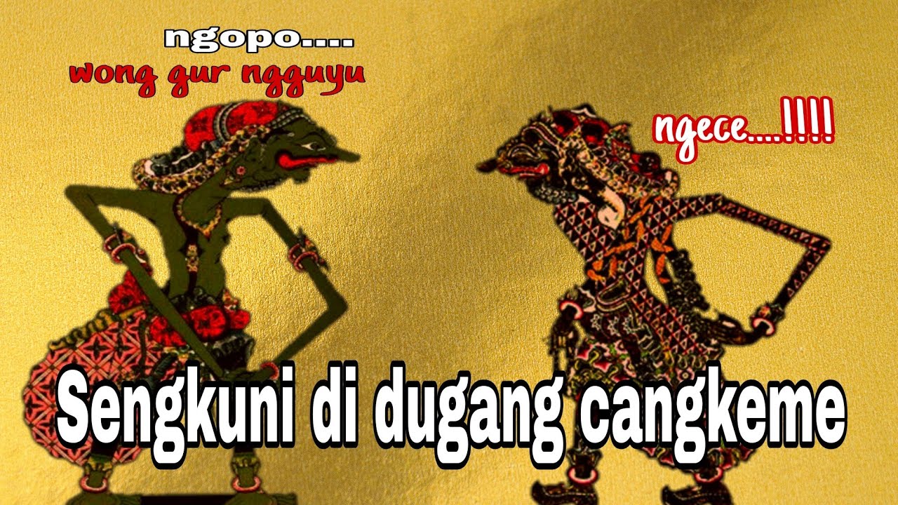 Sengkuni di dugang cangkeme nyang begawan Durno.