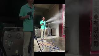 Instant steam cleaning machine pressure not reduced, and continuous gas flow to tear off oil film