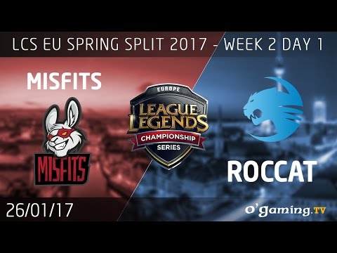 Misfits vs ROCCAT - LCS EU Spring Split 2017 - Week 2 Day 1 - League of Legends