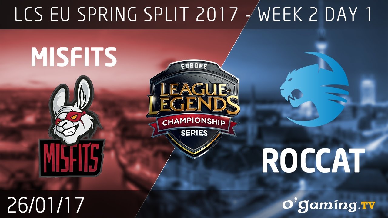 gaming logo Misfits vs ROCCAT - LCS EU Spring Split 2017 - Week 2 Day 1 - League of Legends