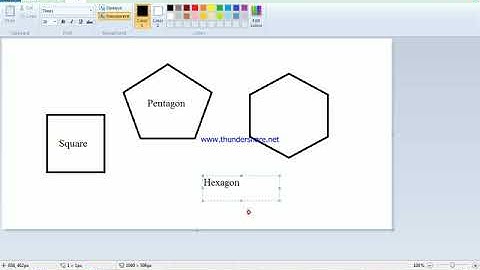 How to Draw Pentagon Hexagon shapes in MS Paint