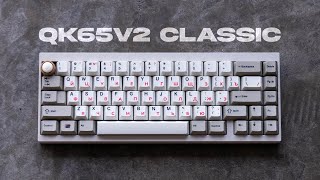 QK65v2 Classic Build & Sound Test (Retro White + Brass Weight)