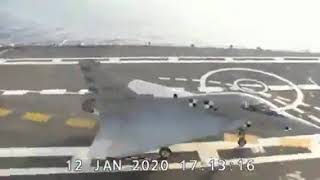 N-LCA Tejas ski-jump take off from INS Vikramaditya