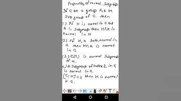 normal subgroup | property | #short