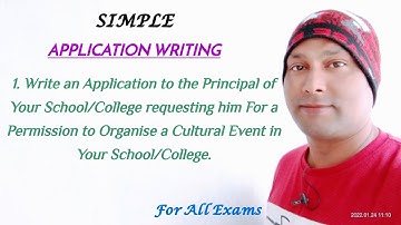 Application to the Principal of College requesting him For a Permission to Organise a Cultural Event