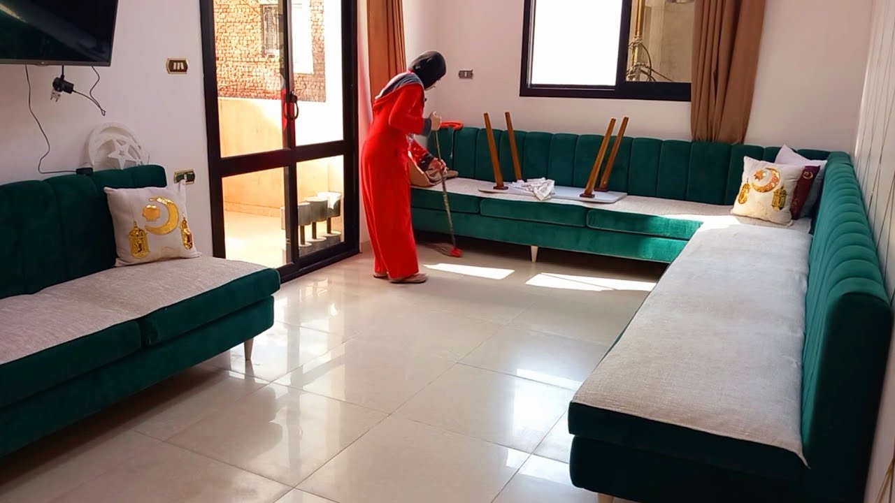 يلا نسمي الله 🌿 ونبدأ تنظيفات الاسبوع روتين تنظيف عميق الرسبشن روتينات في رمضان 