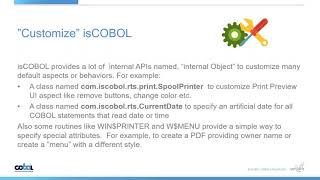isCOBOL for the Technologist