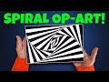 Spiral opart with only straight lines a mesmerising yet easy art  maths lesson