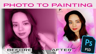 DIGITAL ART PHOTO |  Photo to Painting from FB / Messenger  | Photoshop CC | (YVONNE) screenshot 4