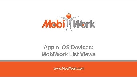 Apple iOS Devices: MobiWork List Views