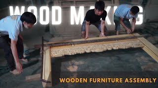 Assembling Exquisite Carved Wooden Table with Intricate Details | Step-by-Step Guide