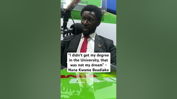“My dream was not to acquire a degree ” - Nana Kwame Bediako #abeikusantana #thenewforce #okayfm