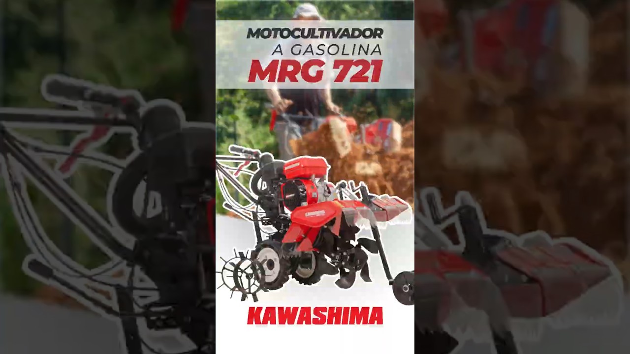 Motocultivador a Gasolina Kawashima 7HP MRG 721 para Cultivo de