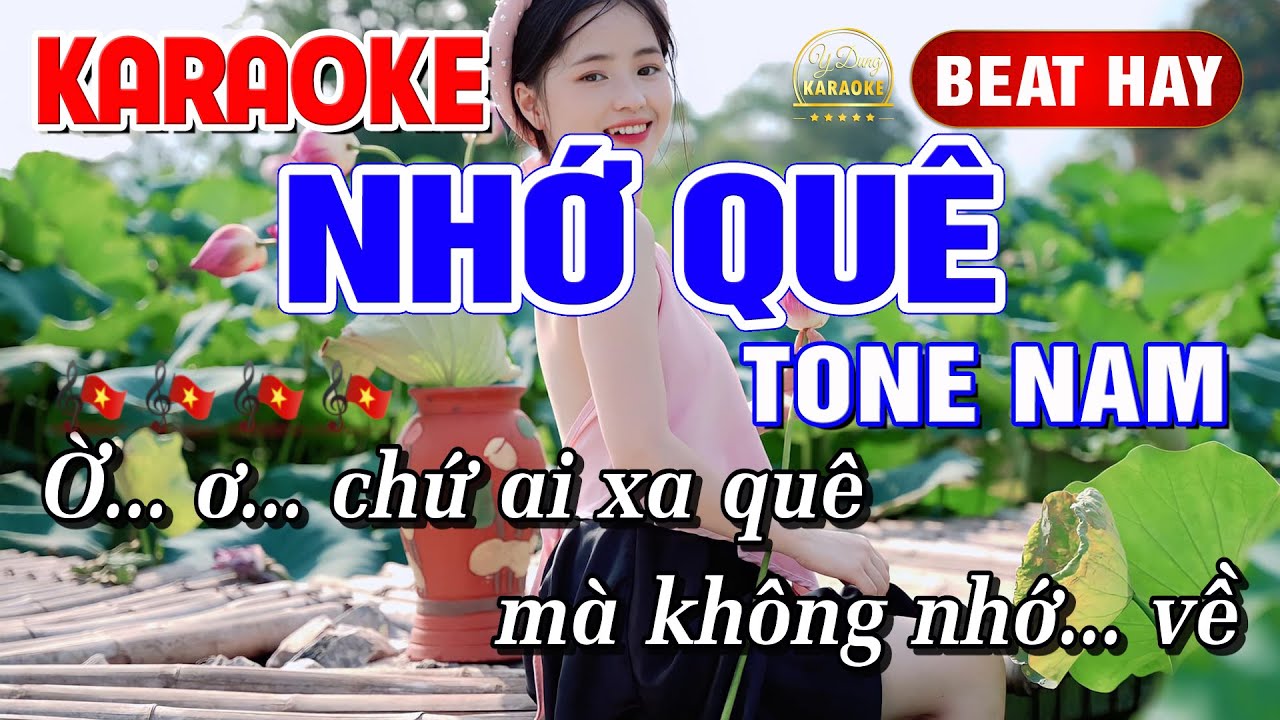Karaoke Nhớ Quê Tone Nam Beat Gốc (Mưa Tràn Về Đất Mẹ Thái Sơn Phối Mới) - Y Dung Karaoke Dễ Hát