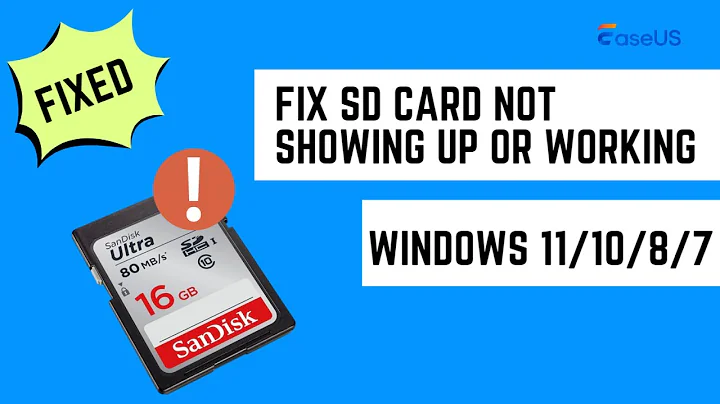 [2024 Update] Fix SD Card Not Showing Up or Working in Windows 11/10/8/7