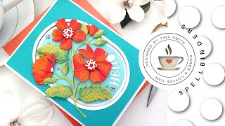 Die cutting with the Spellbinders Stylish Oval Hello You Floral Die Set