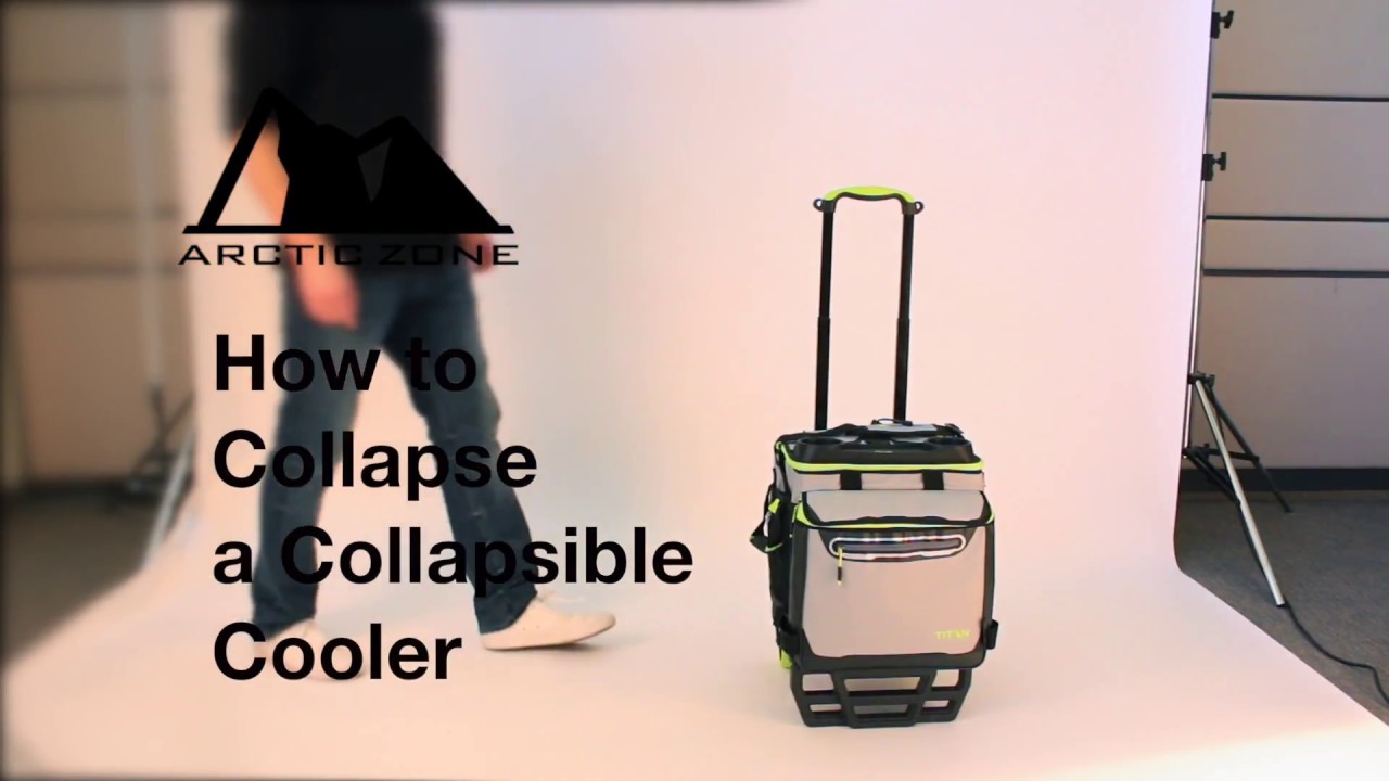 titan deep freeze collapsible rolling cooler