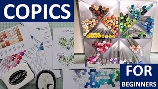 Copics for beginners – hex chart, colour swatches, colour combos, storage, suitable cards, and inks
