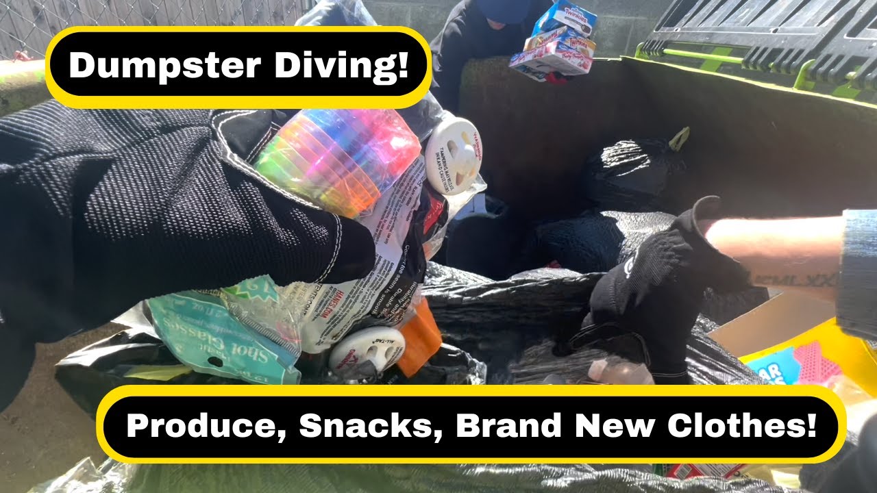 Amazing Haul Found Dumpster Diving! Produce, Snacks, Brand New Clothes, and More!