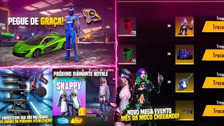 ROUPA E SKINS DE GRAÇA CONFIRMADO DO EVENTO MCLAREN, DIAMANTE ROYALE, MEGA EVENTO MÊS DA MOCO E MAIS