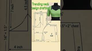 trending neck design drafting ❤️🧿❤️# #seema #fashion #designe #blouse #short
