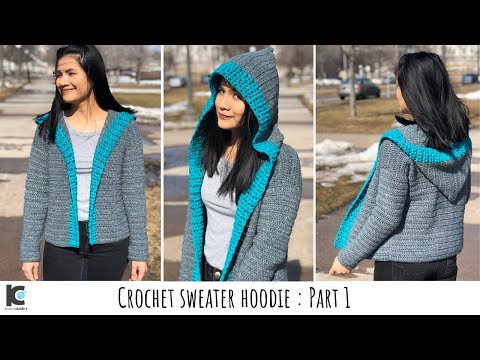 crochet hoodie cardigan