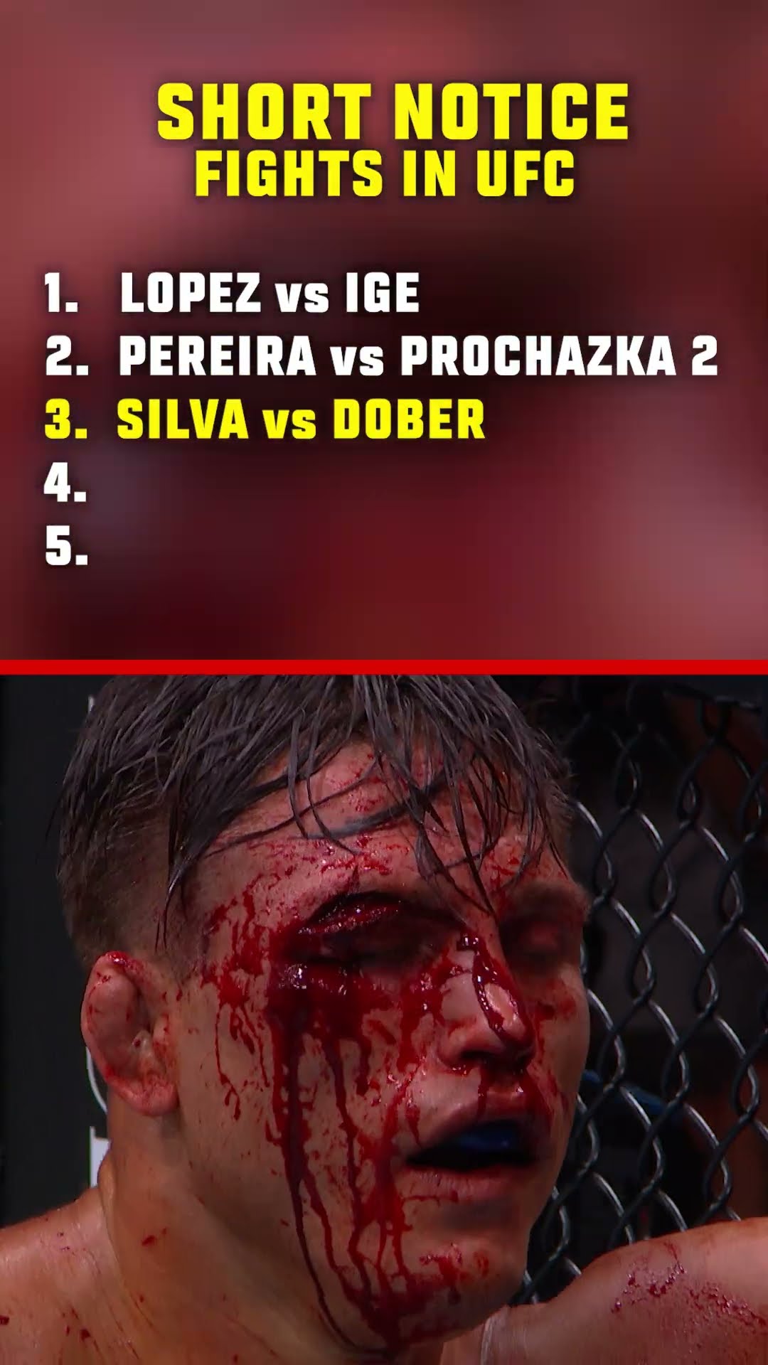 TOP 5 SHORT NOTICE FIGHTS ?
