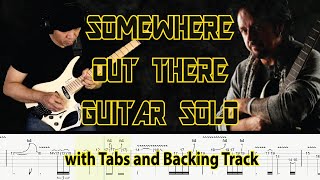 SOMEWHERE OUT THERE James Ingram and Linda Ronstadt Guitar Solo with Tabs and  Backing Track by ADL