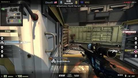 CSGO NRG tabsen 4k + 1v2 clutch!