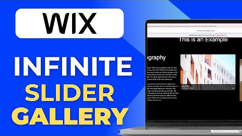 How To Create Infinite Slider Gallery In Wix Studio