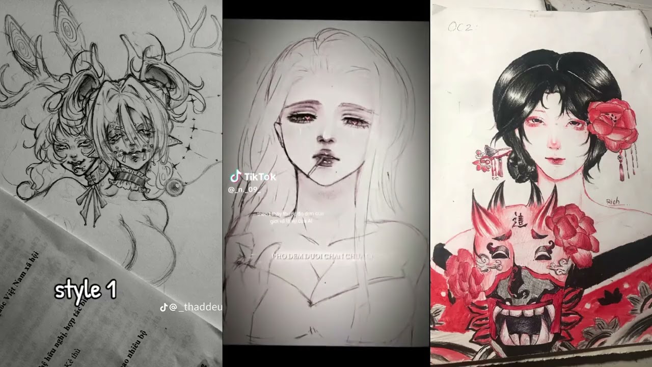 Tổng hợp 🌻 vẽ tiktok mới nhất 💟🤌🎨🖌️