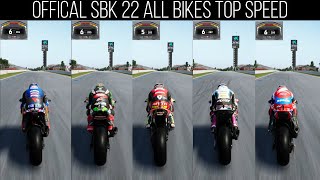  Sbk 22  All Bikes Top Speed Battle  Yamaha Kawasaki Ducati Bmw Honda