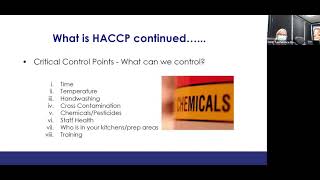 Hazard Analysis and Critical Control Point (HAACP) Training Pt. 1 -07/30/2020