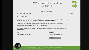 LC Mechanism n Procedures- Part 3- How to prepare a Draft or Bill of Exchange- Must watch for Exp