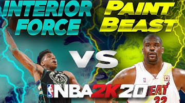 NBA 2K20 BEST BUILD!THE BEST INTERIOR FORCE VS PAINT BEAST!WHICH IS THE BEST CENTER BUILD IN 2K20