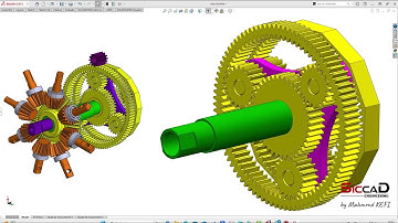 Solidworks Tutorial 67 : Electric TurboProp with Variable Pitch Propellers Part 3 - Gearbox