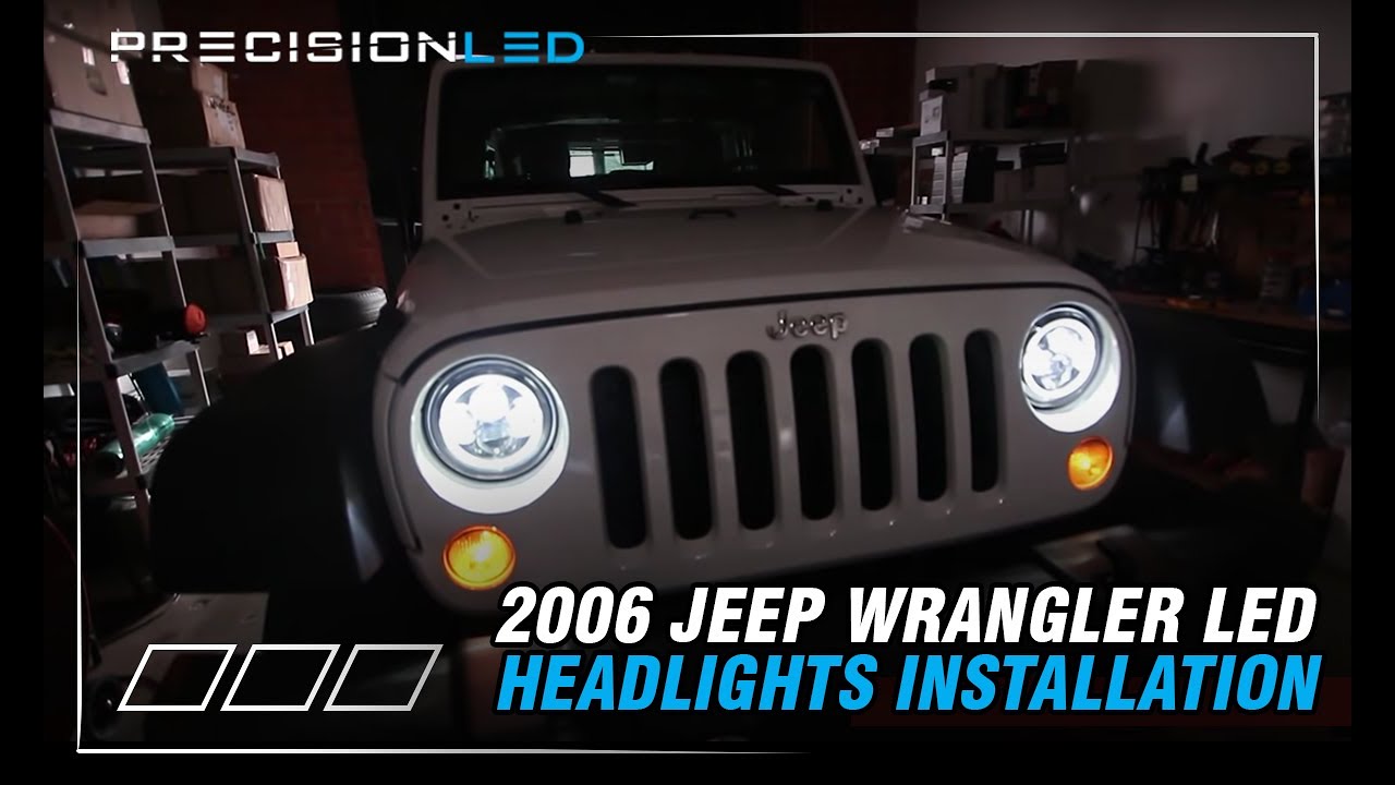 Jeep Wrangler LED Headlights - How To Install (2006 - Present) - YouTube