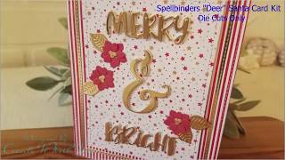12 Days of Christmas Cards Day 6: Spellbinders Deer Santa Card kit die cuts only
