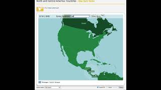 Seterra: North and Central America: Countries, Type (Easy) in 8s – Former WR