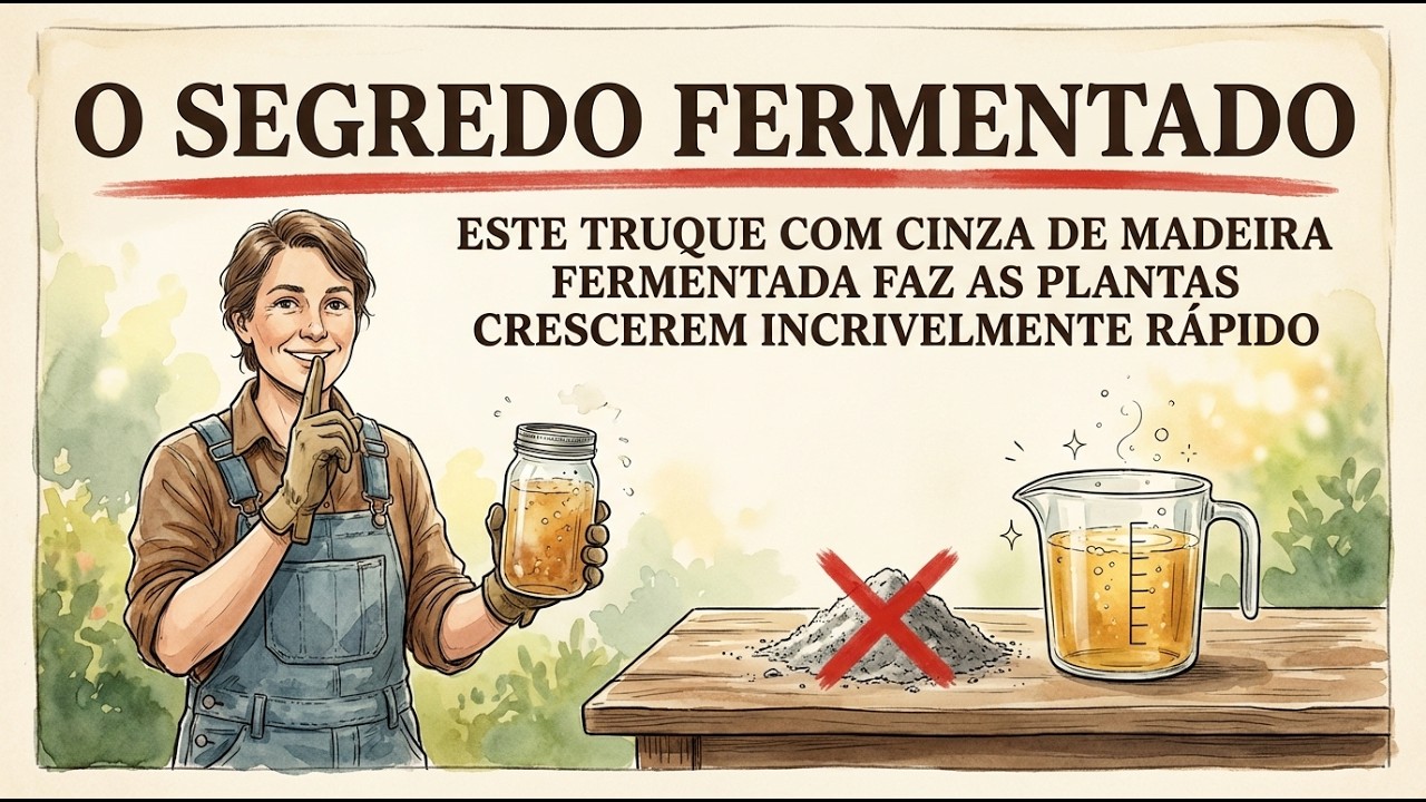 Este truque com cinza de madeira fermentada faz as plantas crescerem incrivelmente rápido