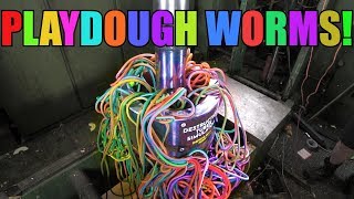 Making Giant Playdough Worms with Hydraulic Press | ODLY SATISFYING!
