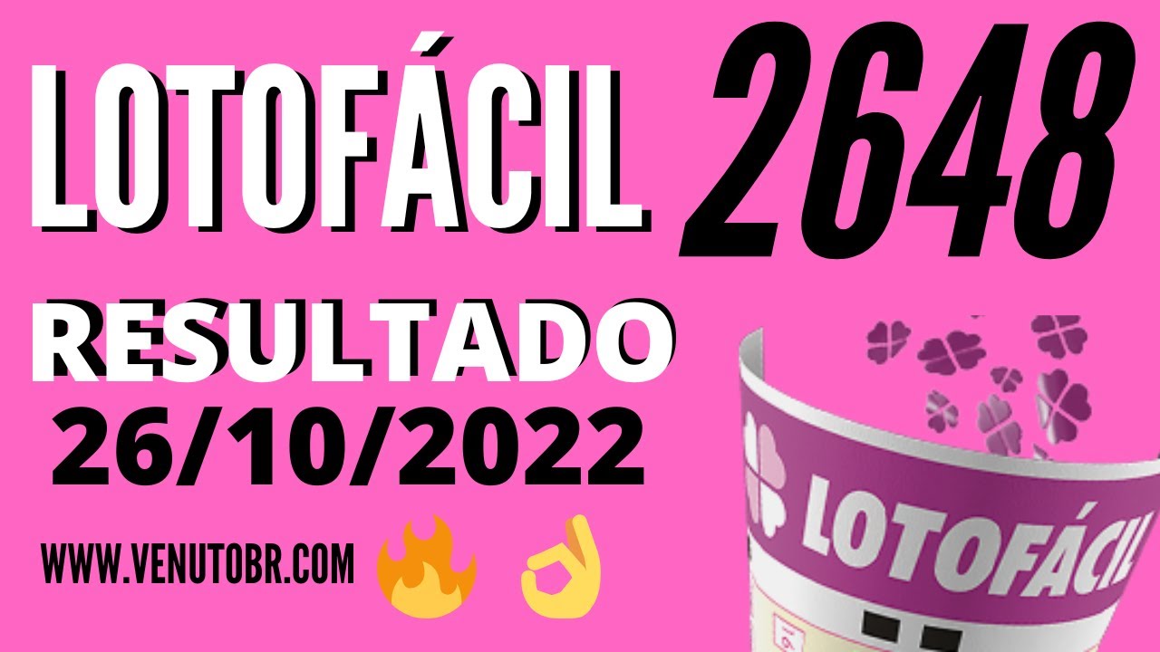 🍀 Resultado Lotofácil 2648