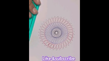 take a guess how many rotation did the pen make in total#spirograph #satysfying #drawing #shorts