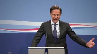 Integrale persconferentie van MP Rutte na ministerraad van 8 april 2022